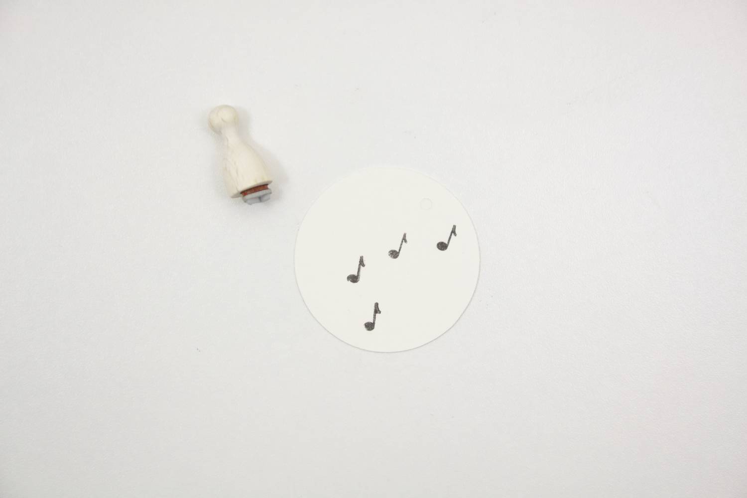 Stempel hout muzieknoot - stamp music -s