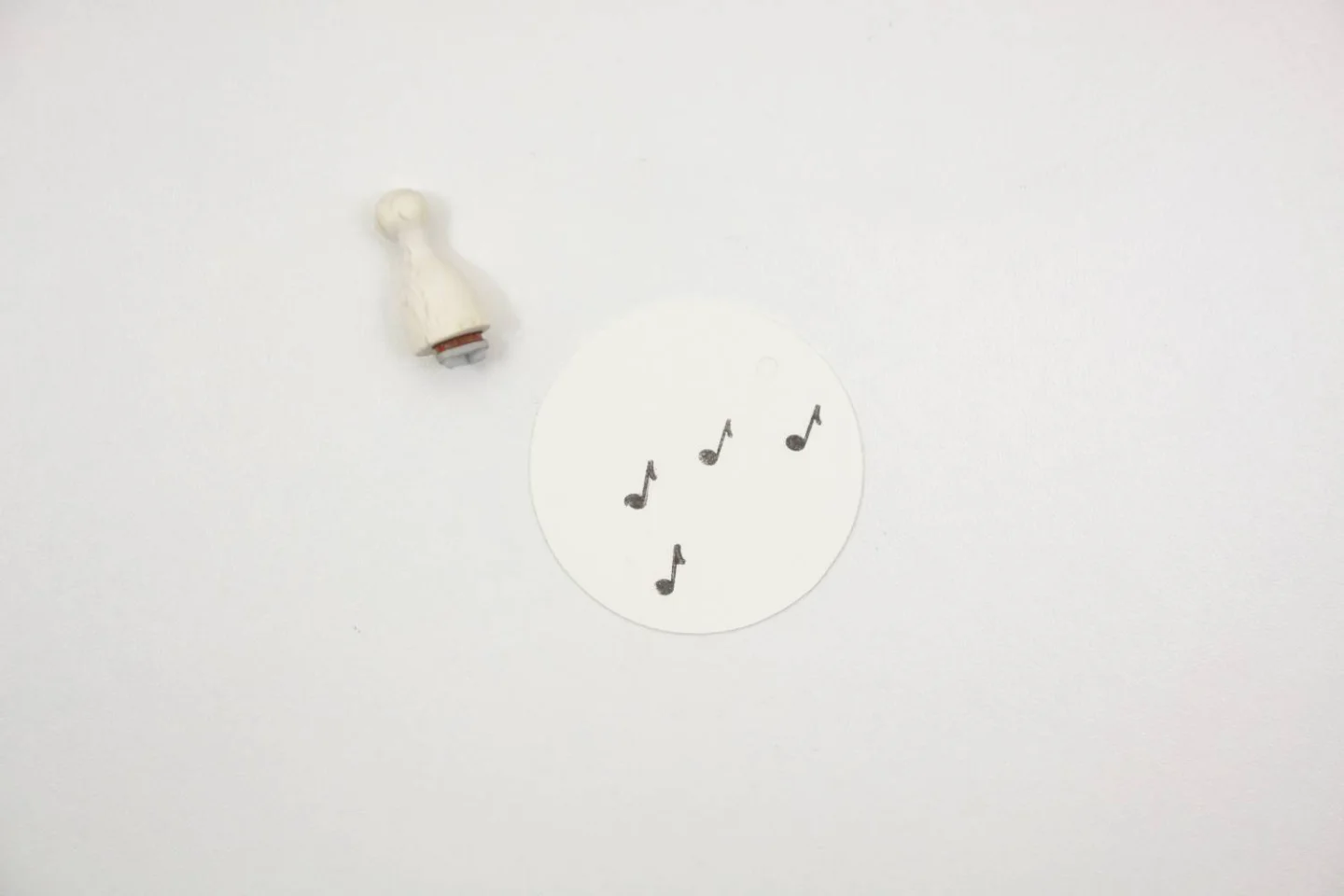 Stempel hout muzieknoot - stamp music -s.