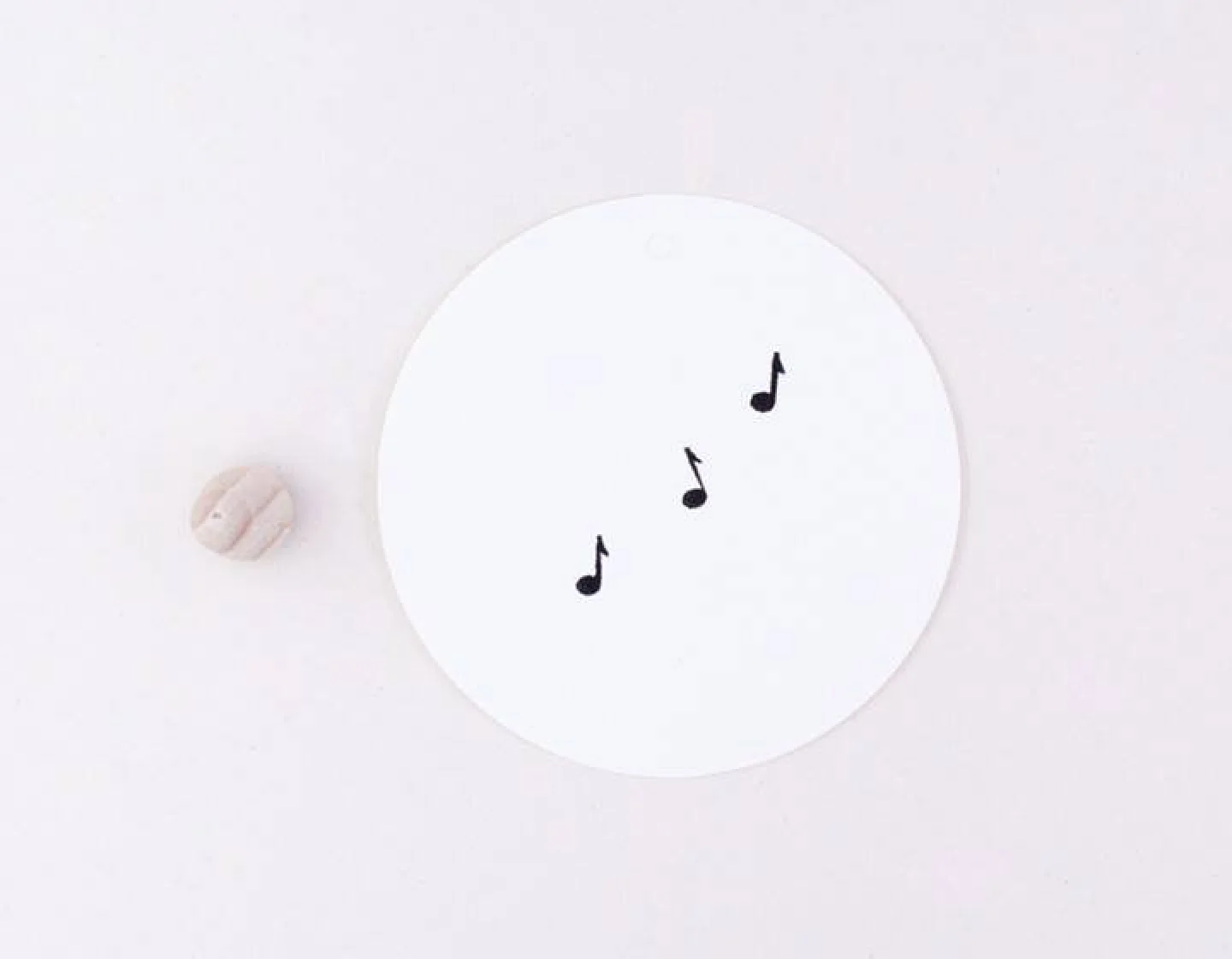 Stempel hout muzieknoot - stamp music -s.