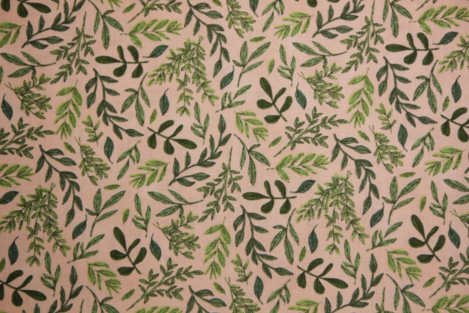 aangepast quiltstof-zalmroze-takjes in g