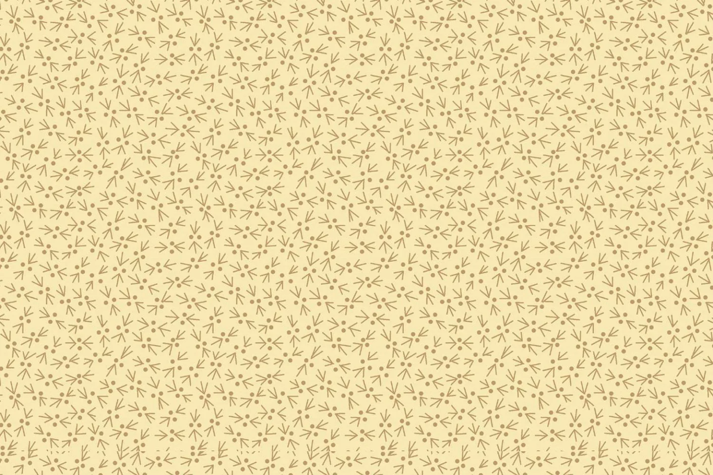 quiltstof-ecru-lichtbruine vogelpootjes-.