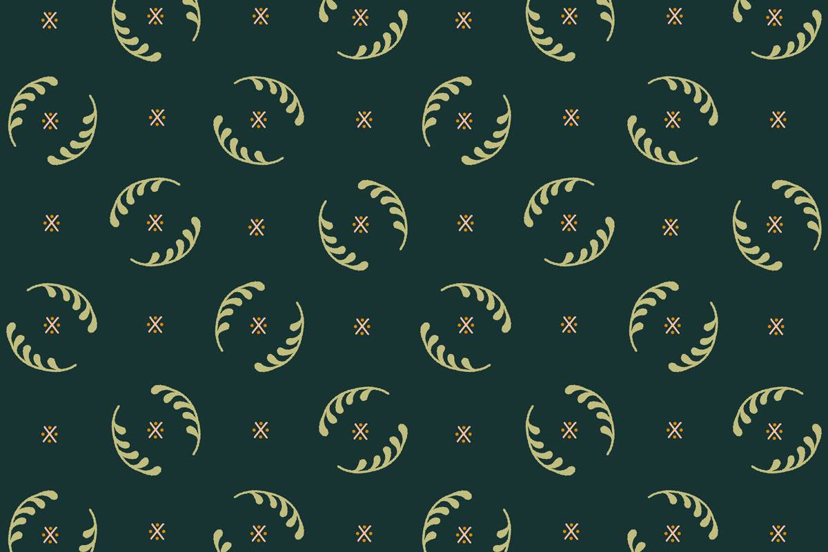 quiltstof-petrol-beige motief-EQP-Modern