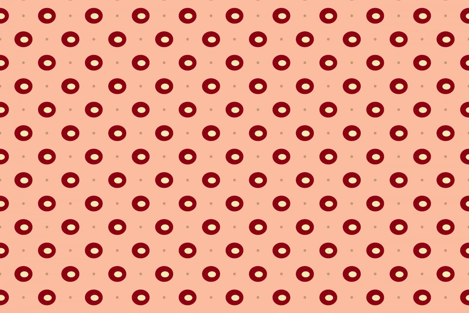 quiltstof- zalmroze rode bolletjes- Reme