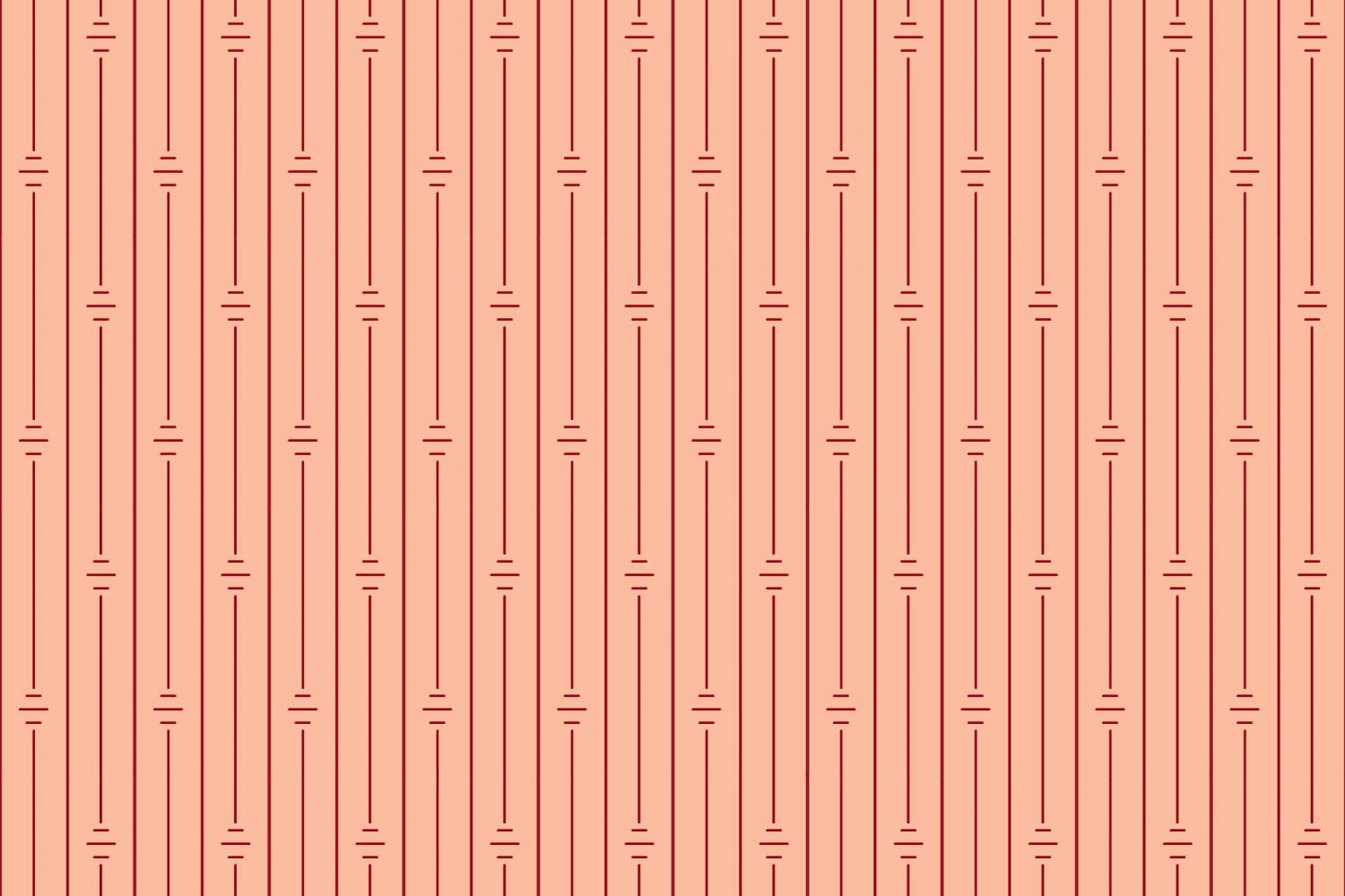 quiltstof- zalmroze rode streepjes- Reme