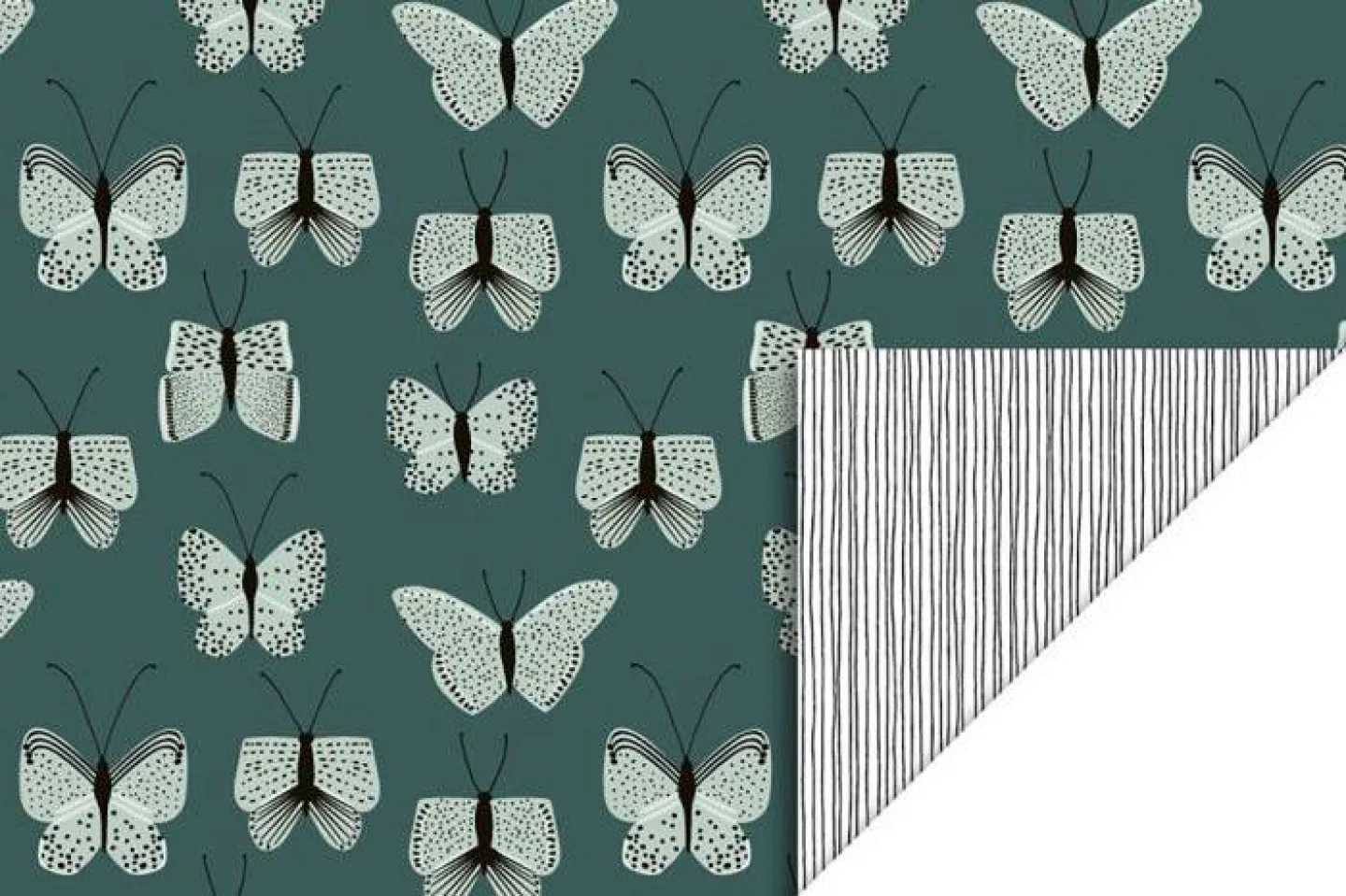 inpakpapier butterfly petrol blauw ijsbl.