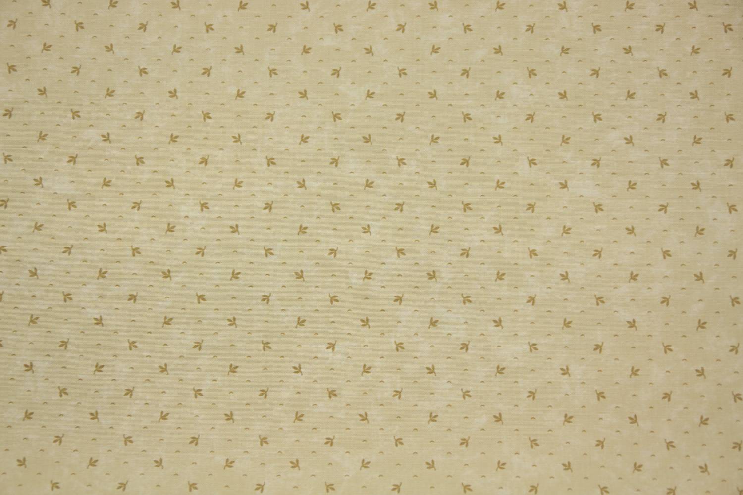 quiltstof-beige met bruin blaadje Moda-K