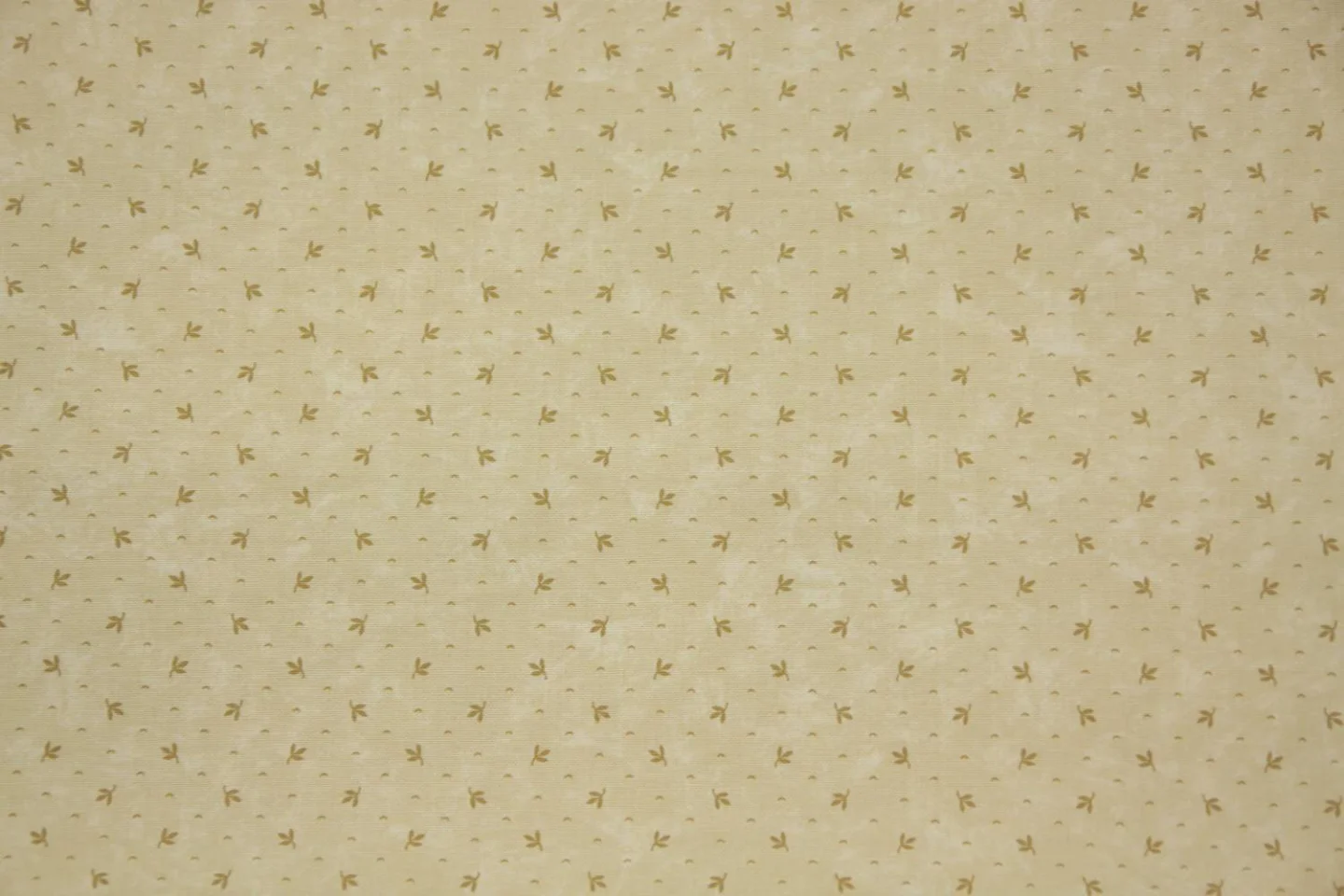 quiltstof-beige met bruin blaadje Moda-K.