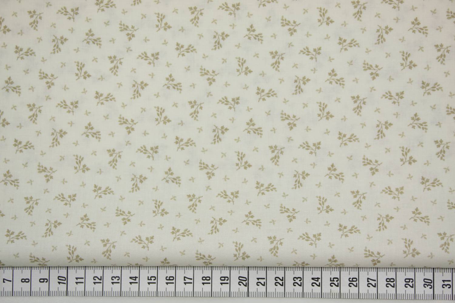 quiltstof-ivoor-taupe bladtakje-Moda Fab