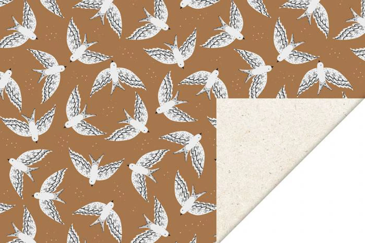 hip duurzaam inpakpapier zwaluwen cognac.