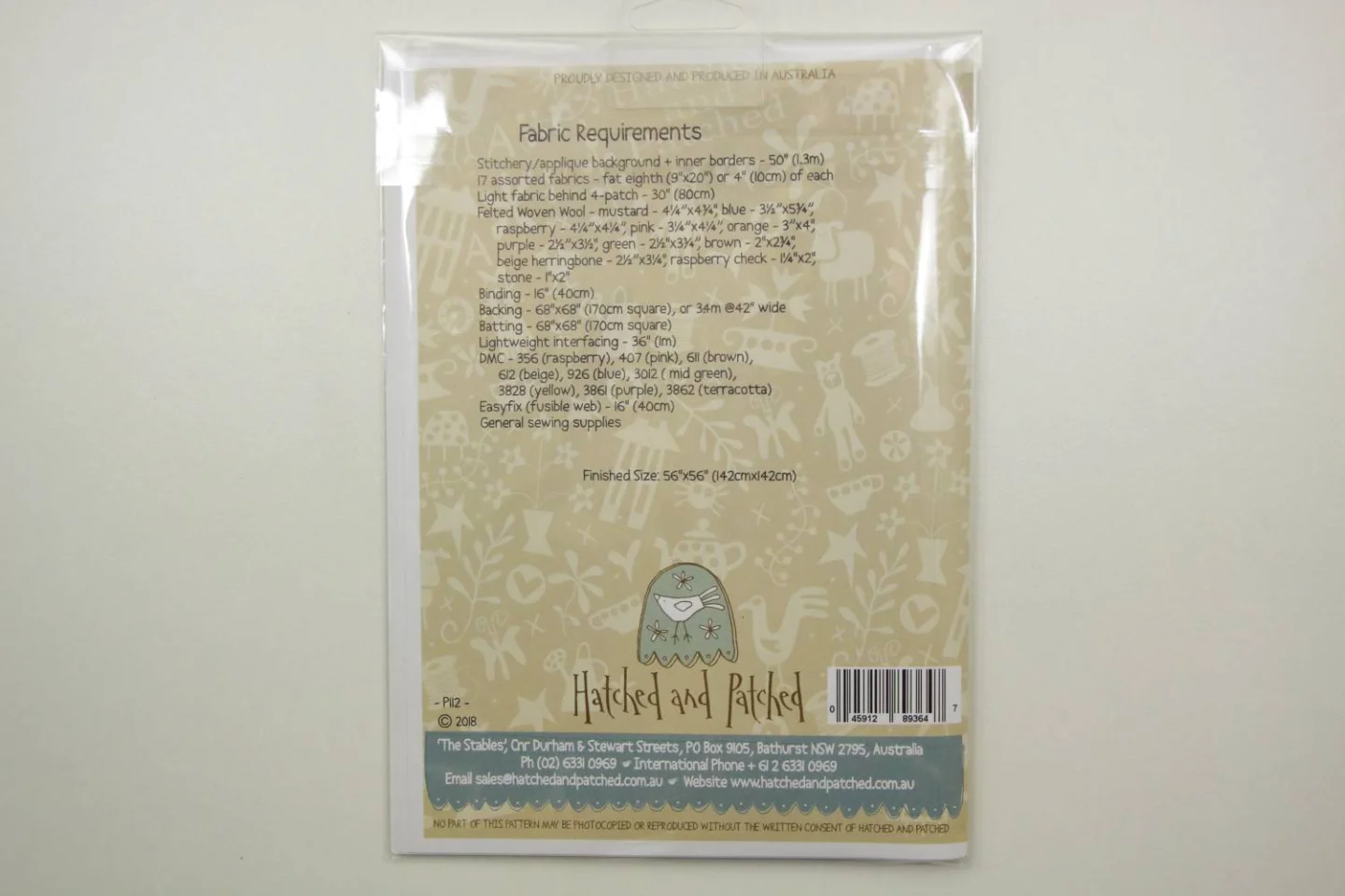 Quiltpatroon met applicatie-Market Garde.