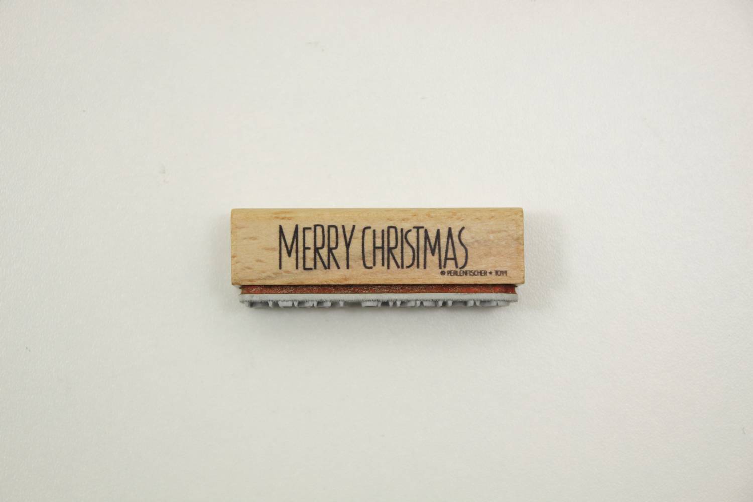 Houten stempel-Perlenfischer-MERRY CHRIS