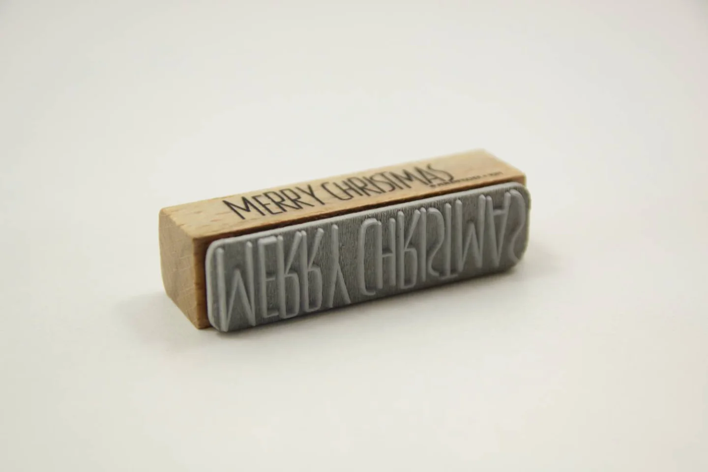 Houten stempel-Perlenfischer-MERRY CHRIS.