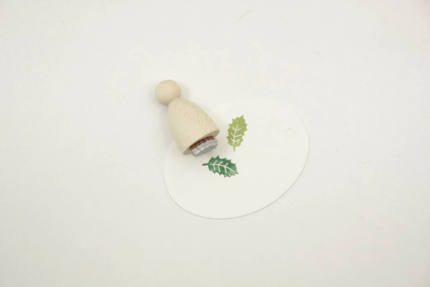 Houten stempel-Perlenfischer-hulstblad-1.