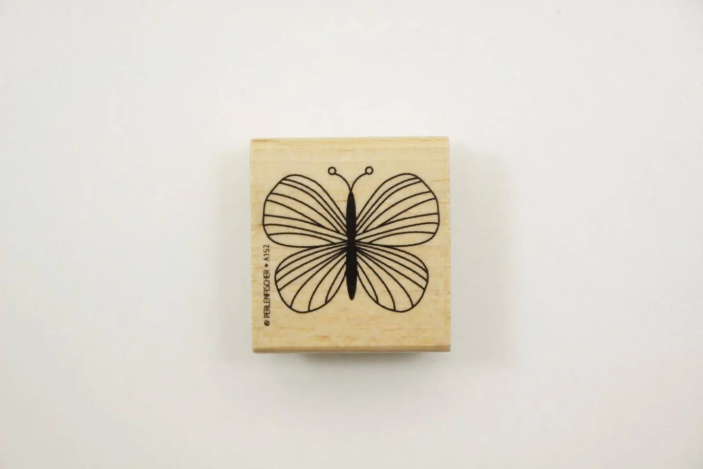 Houten stempel-Perlenfischer-vlinder-5 x.