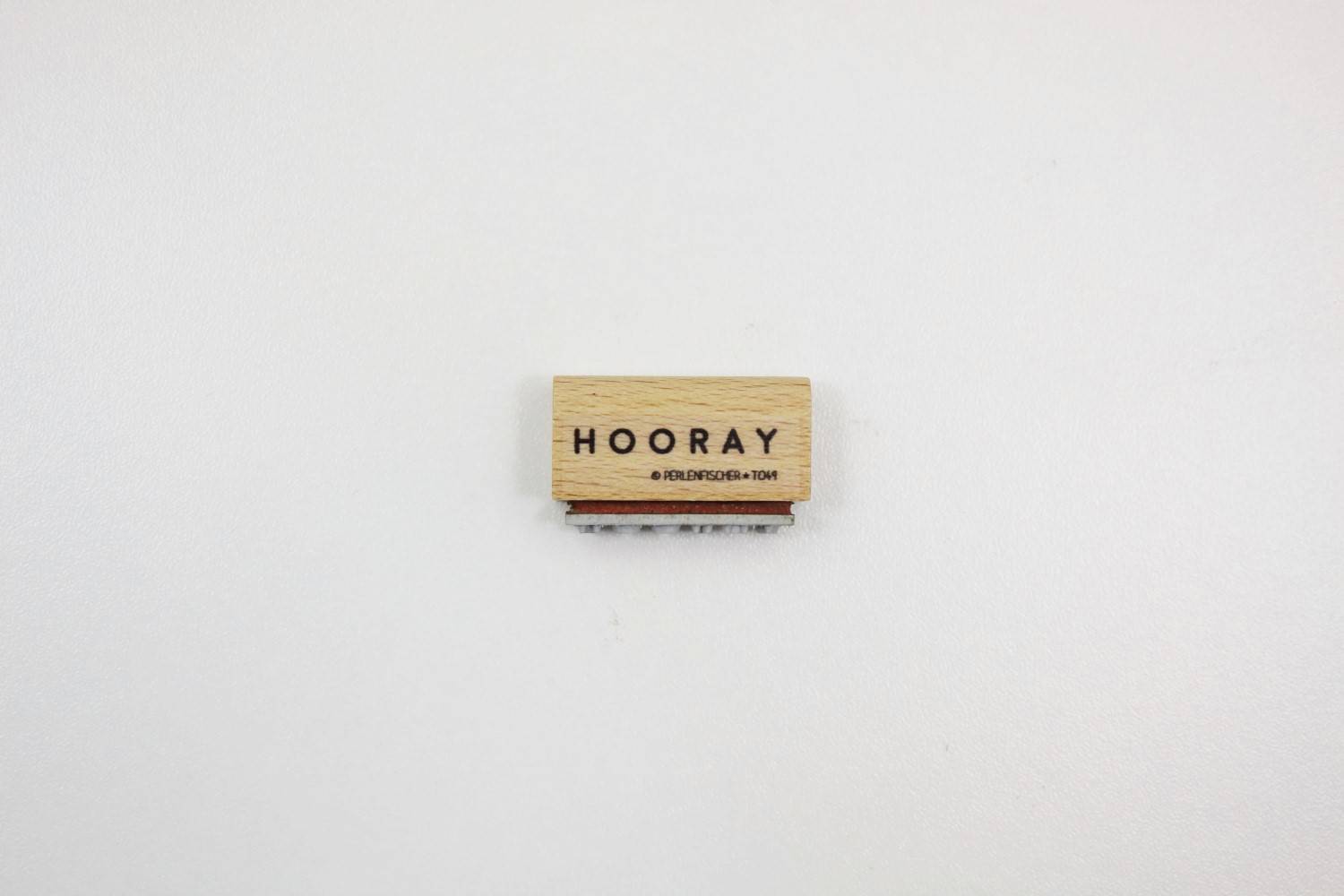 stempel hout hooray verjaardag feestje v