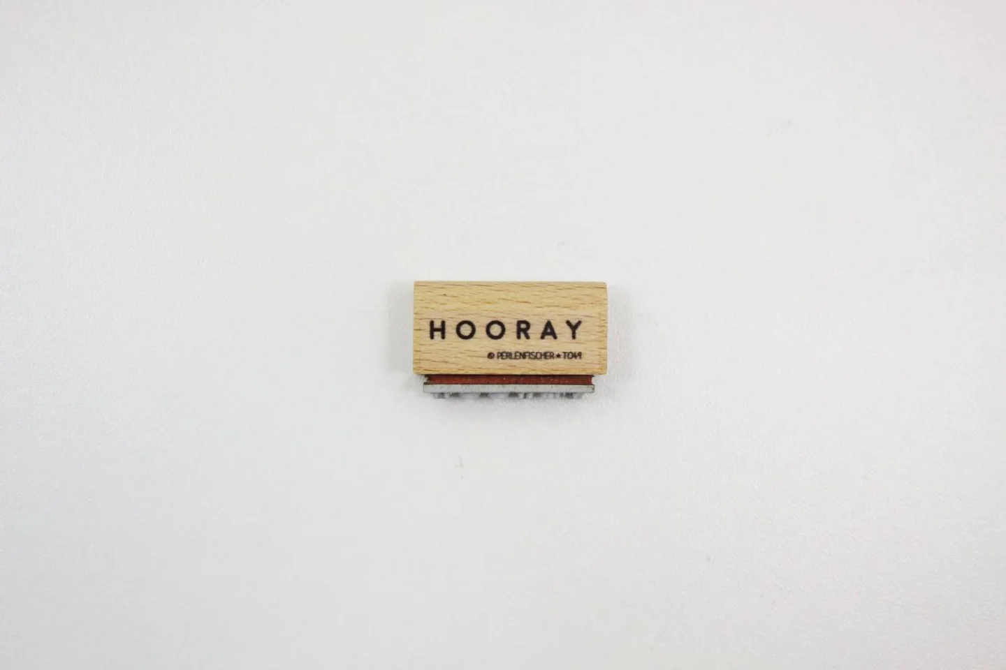 stempel hout hooray verjaardag feestje v.