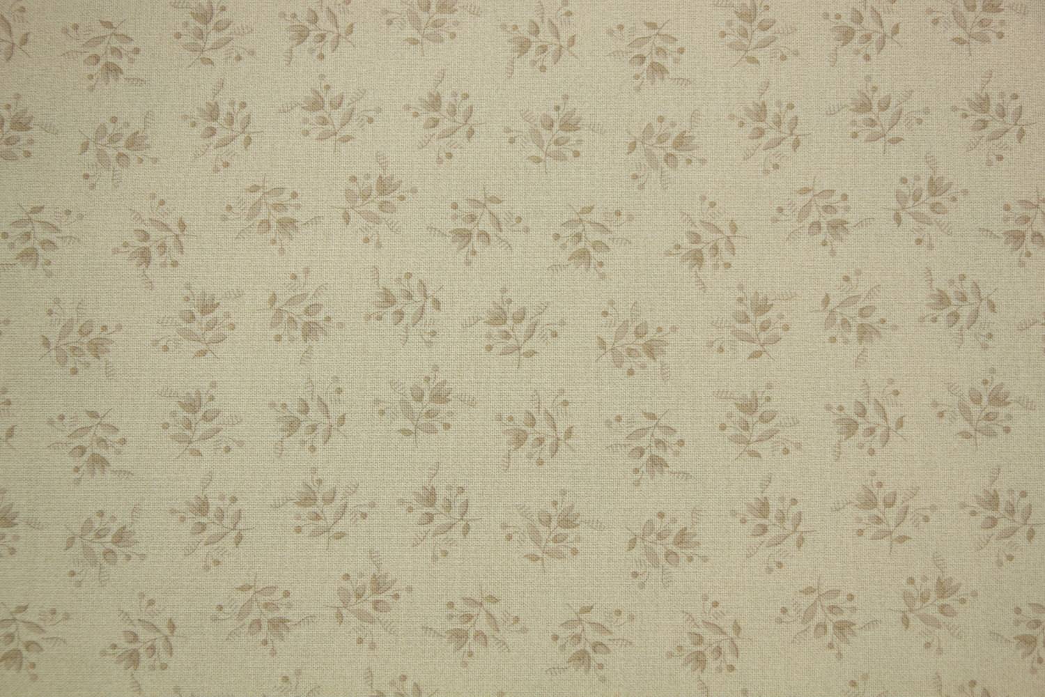 quiltstof-Creme-taupe bloemtakje-Marcus
