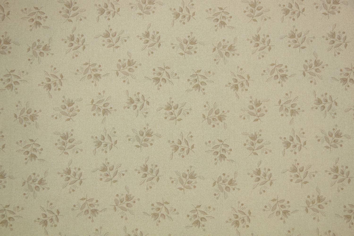 quiltstof-Creme-taupe bloemtakje-Marcus