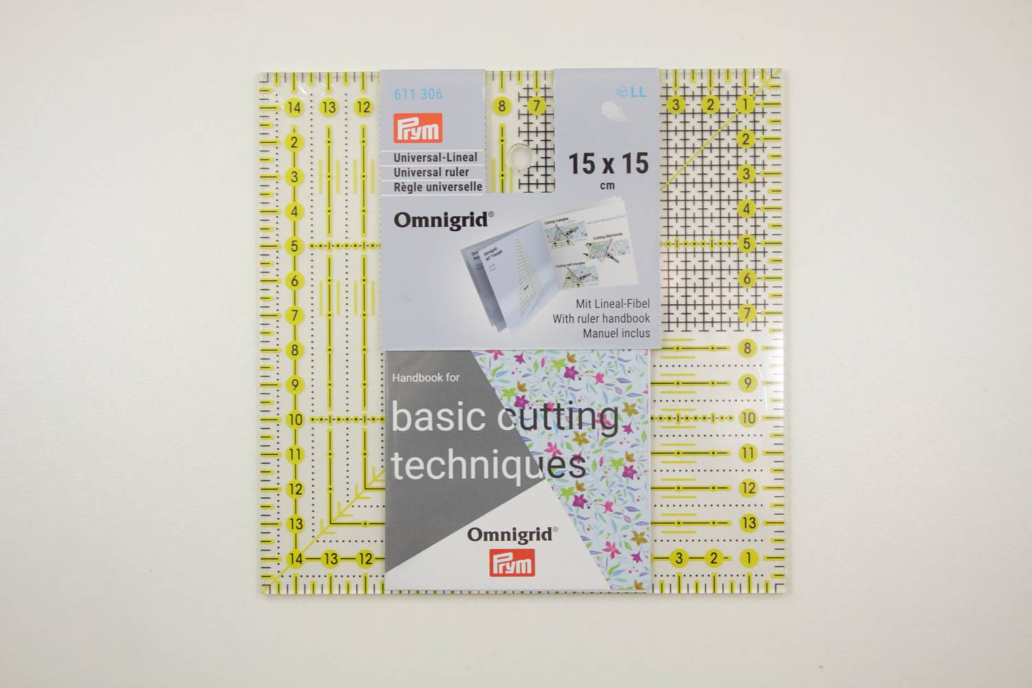 Liniaal-Prym-15x15cm quiltgereedschap