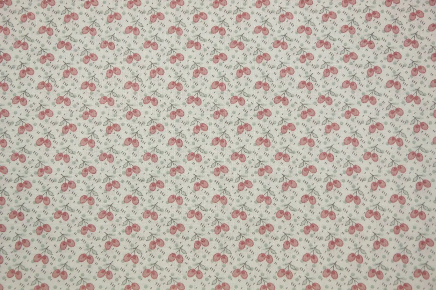 quiltstof-ivoor-roze blaadjes-Marcus  Fa.