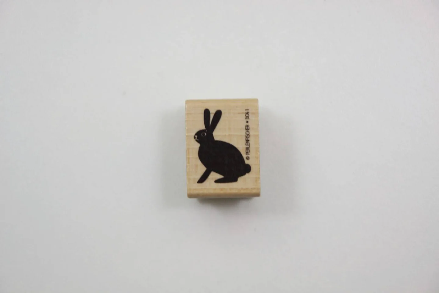 stempel hout haas hare bosdieren perlenf.