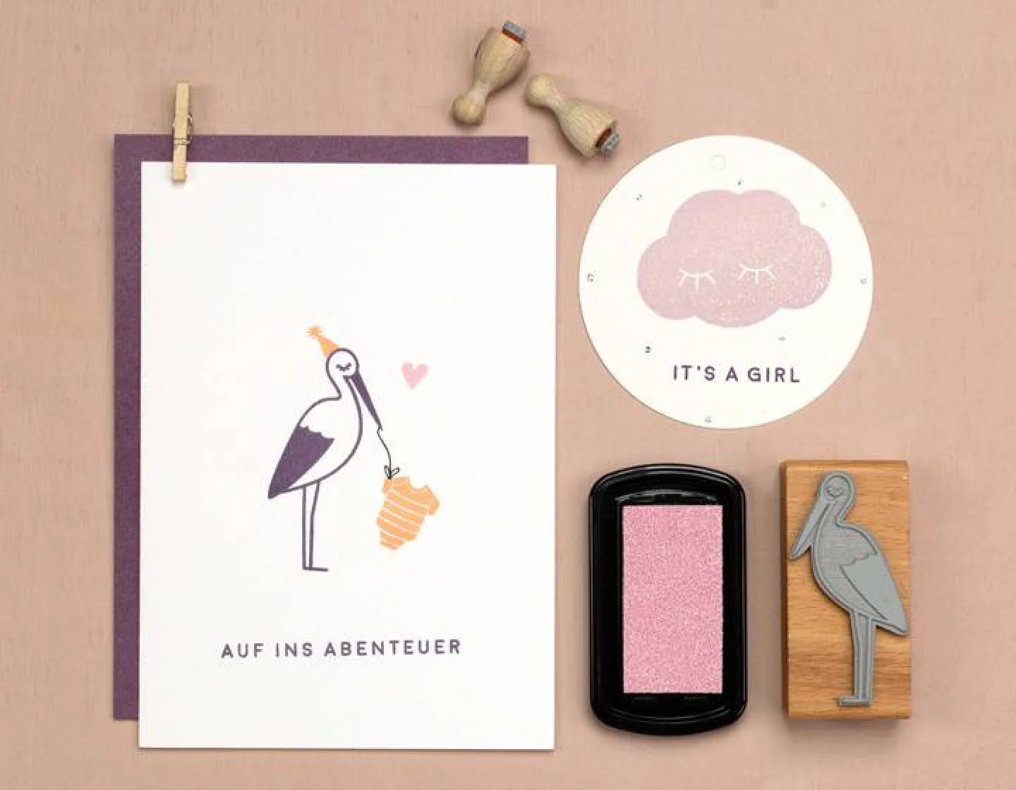 stempel hout rompertje romper baby babys.