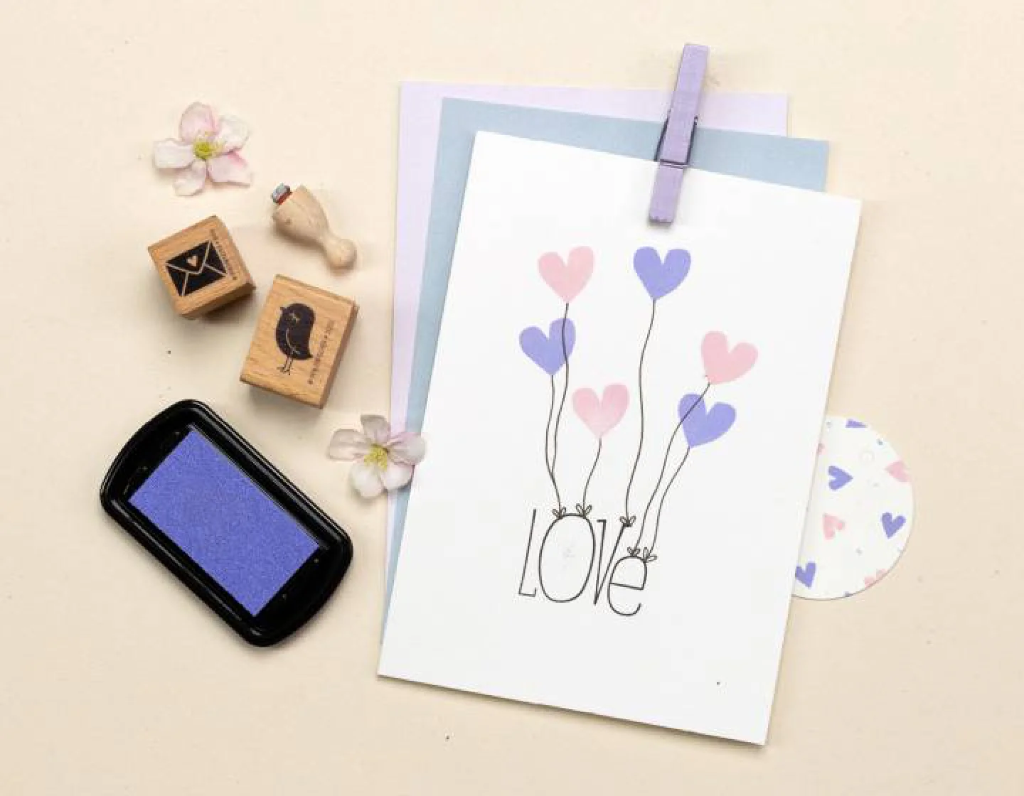 stempel hout hartje heart perlenfischer.