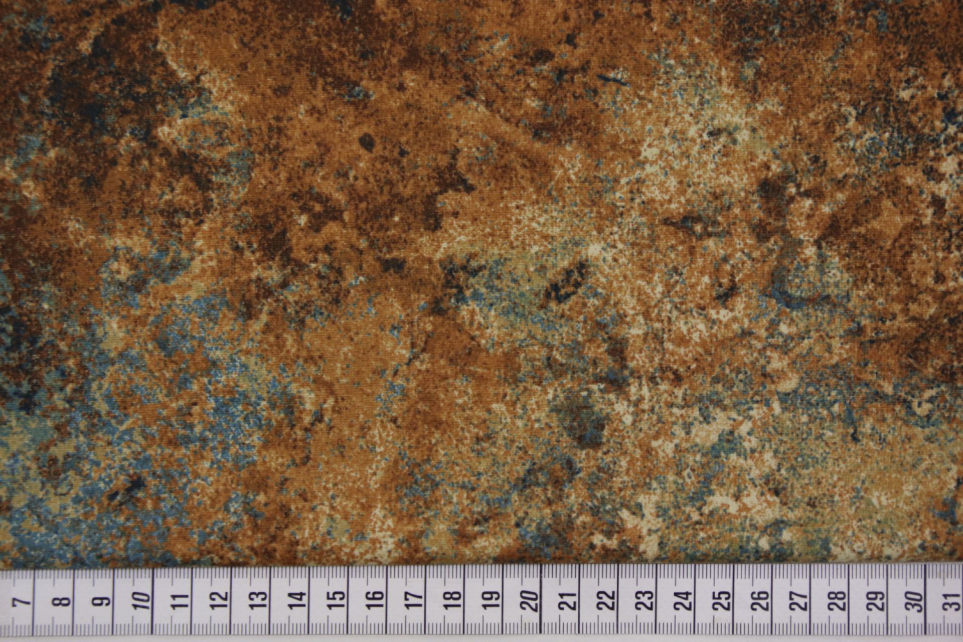 quiltstof-Blauw-en bruintinten, gemarmer