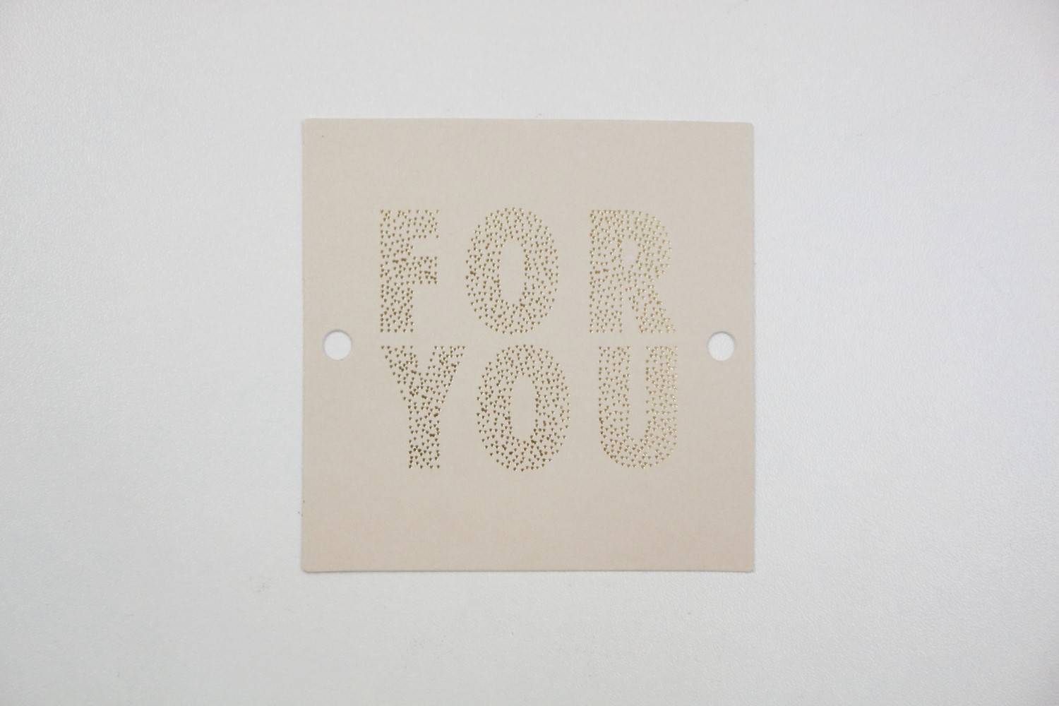 Label in beige- cadeaulabel voor jou FOR