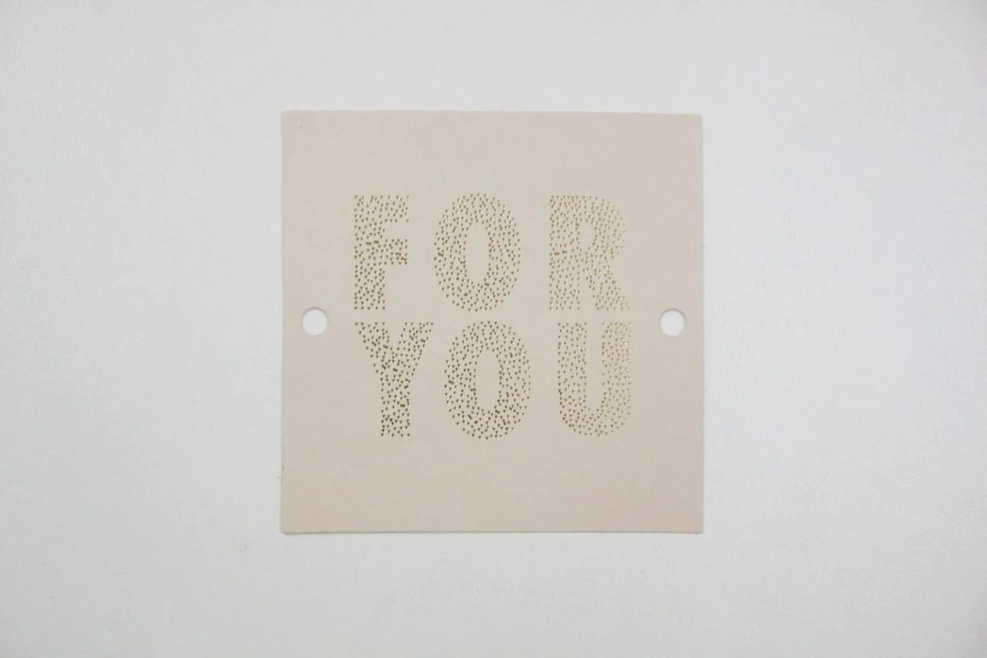 Label in beige- cadeaulabel voor jou FOR.