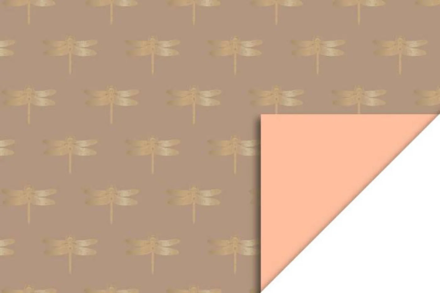 aangepast hip inpakpapier libelle goud d.