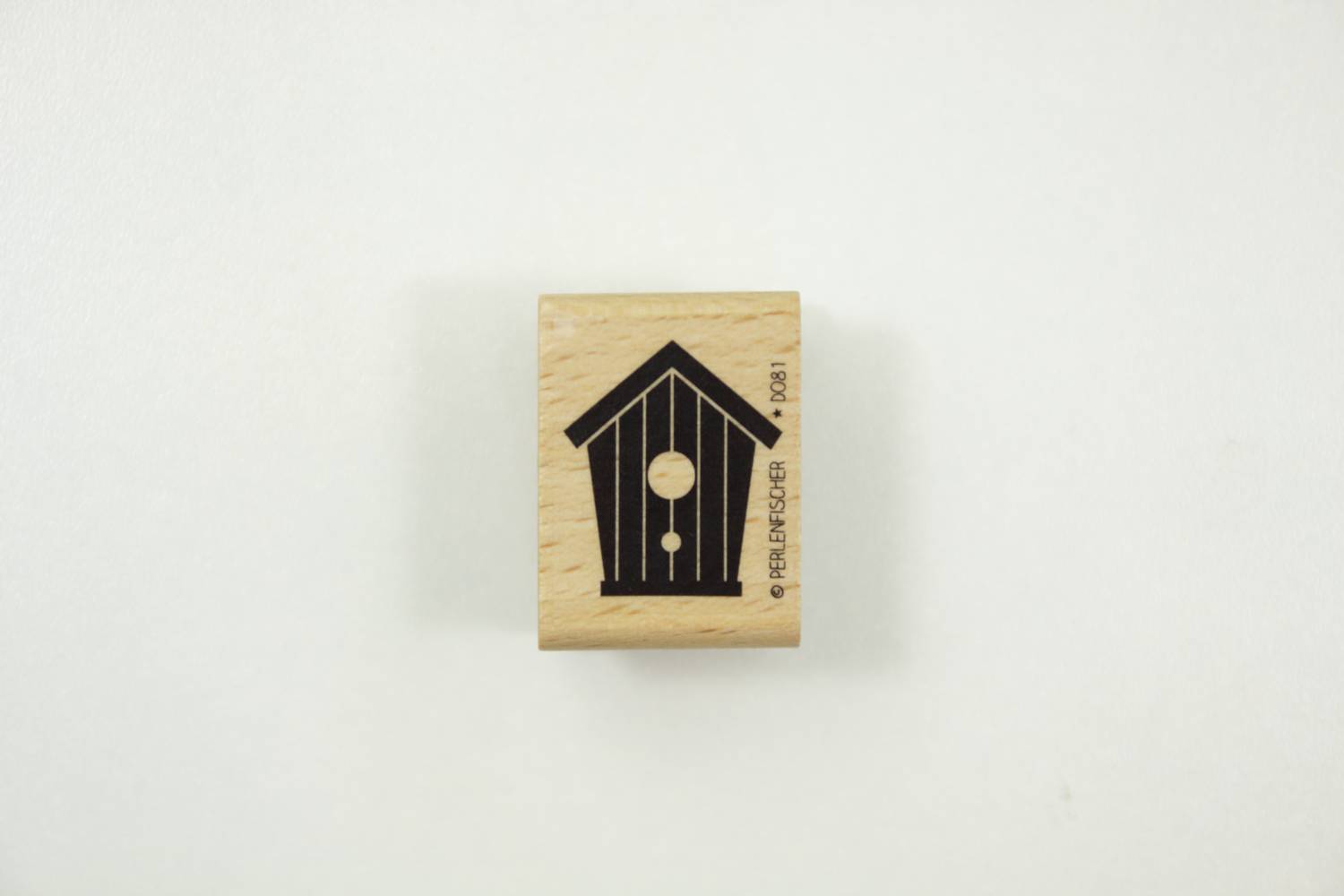 Stempel- houten stempel - vogelhuisje -