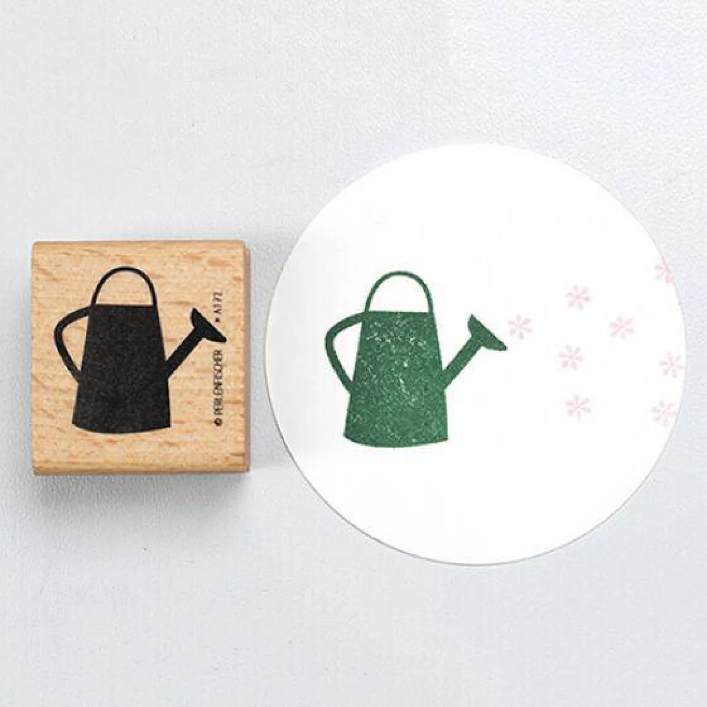stempel-houten stempel-gieter-tuinieren-.