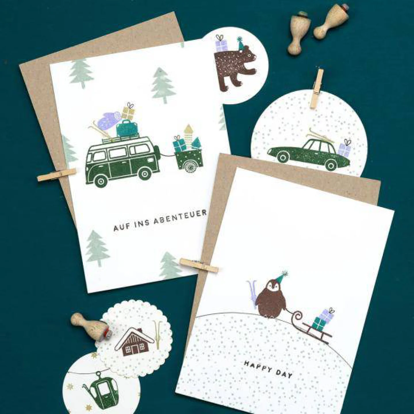 stempel- houten stempel- baby pinguin-di.