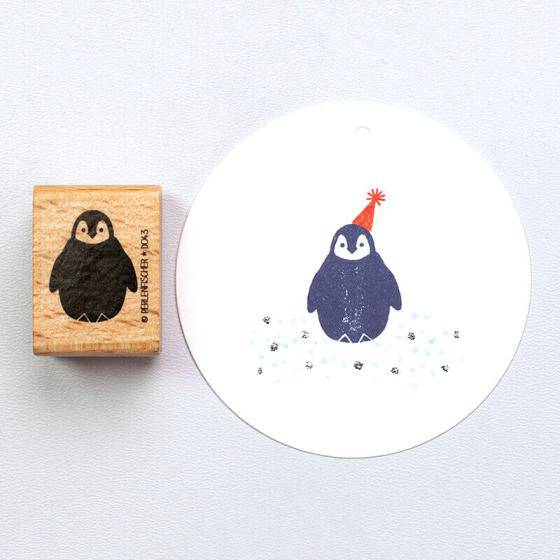 stempel- houten stempel- baby pinguin-di