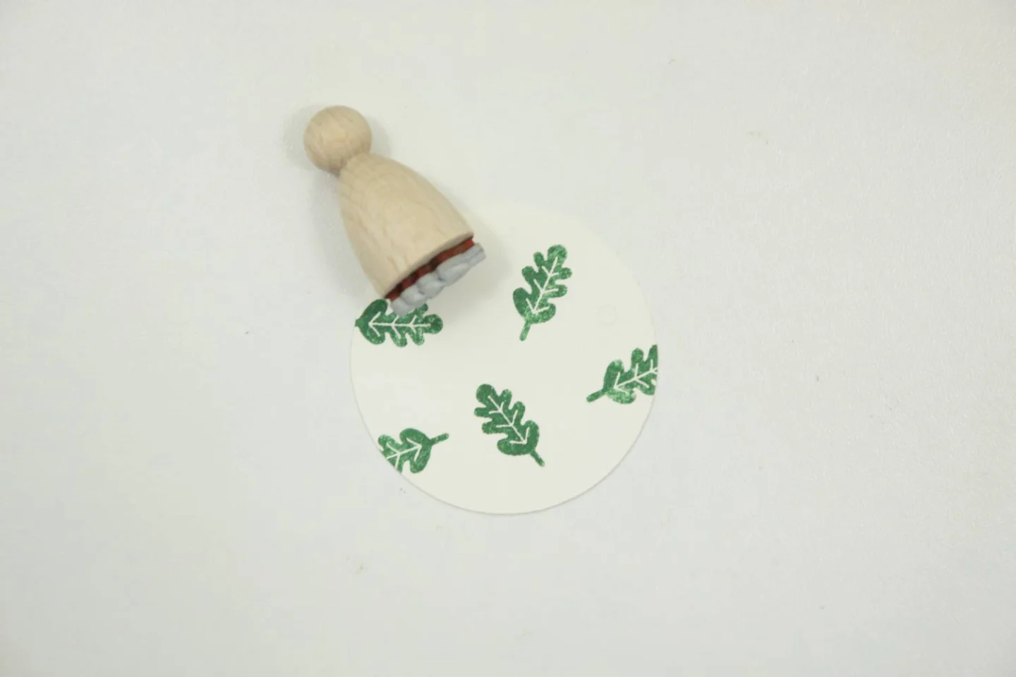 Houten stempel-Perlenfischer-eikenblad-1.