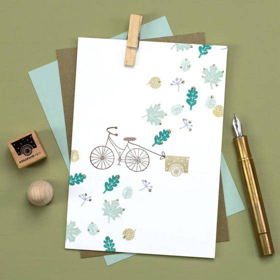 Houten stempel-Perlenfischer-eikenblad-1