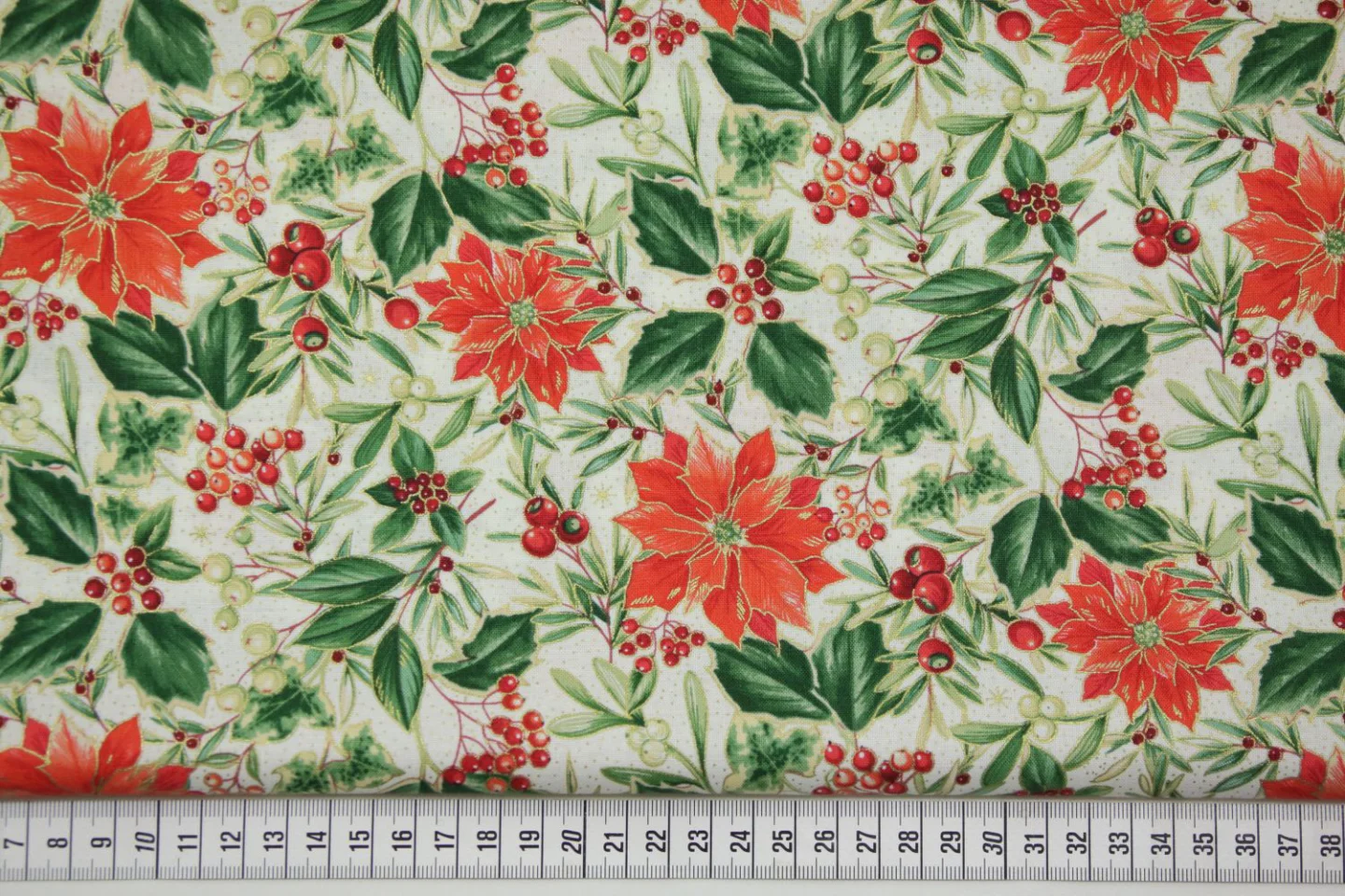 quiltstof-kerst-Wit-kerststerren en huls.