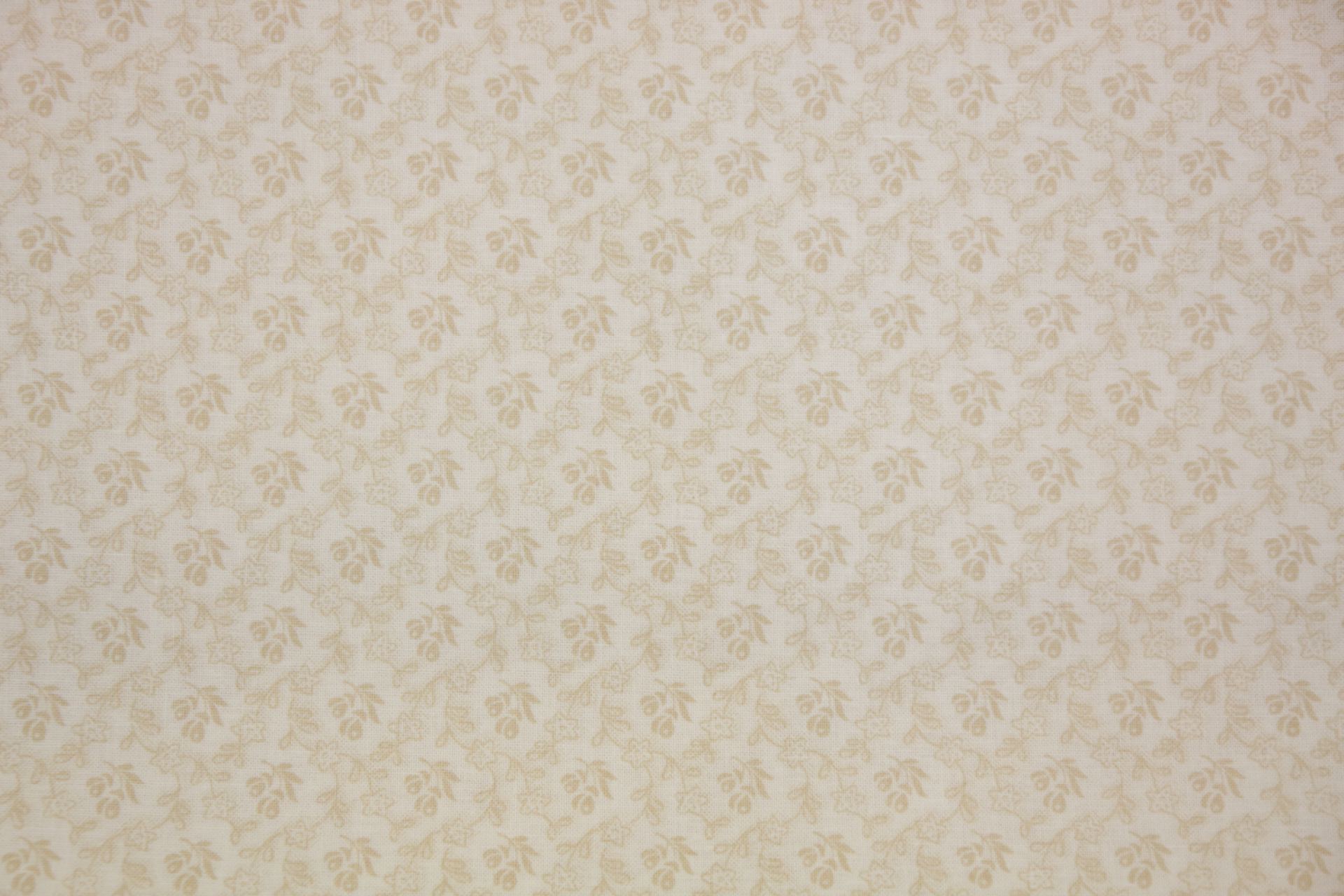quiltstof-Ecru- taupe bloementakjes-Patc