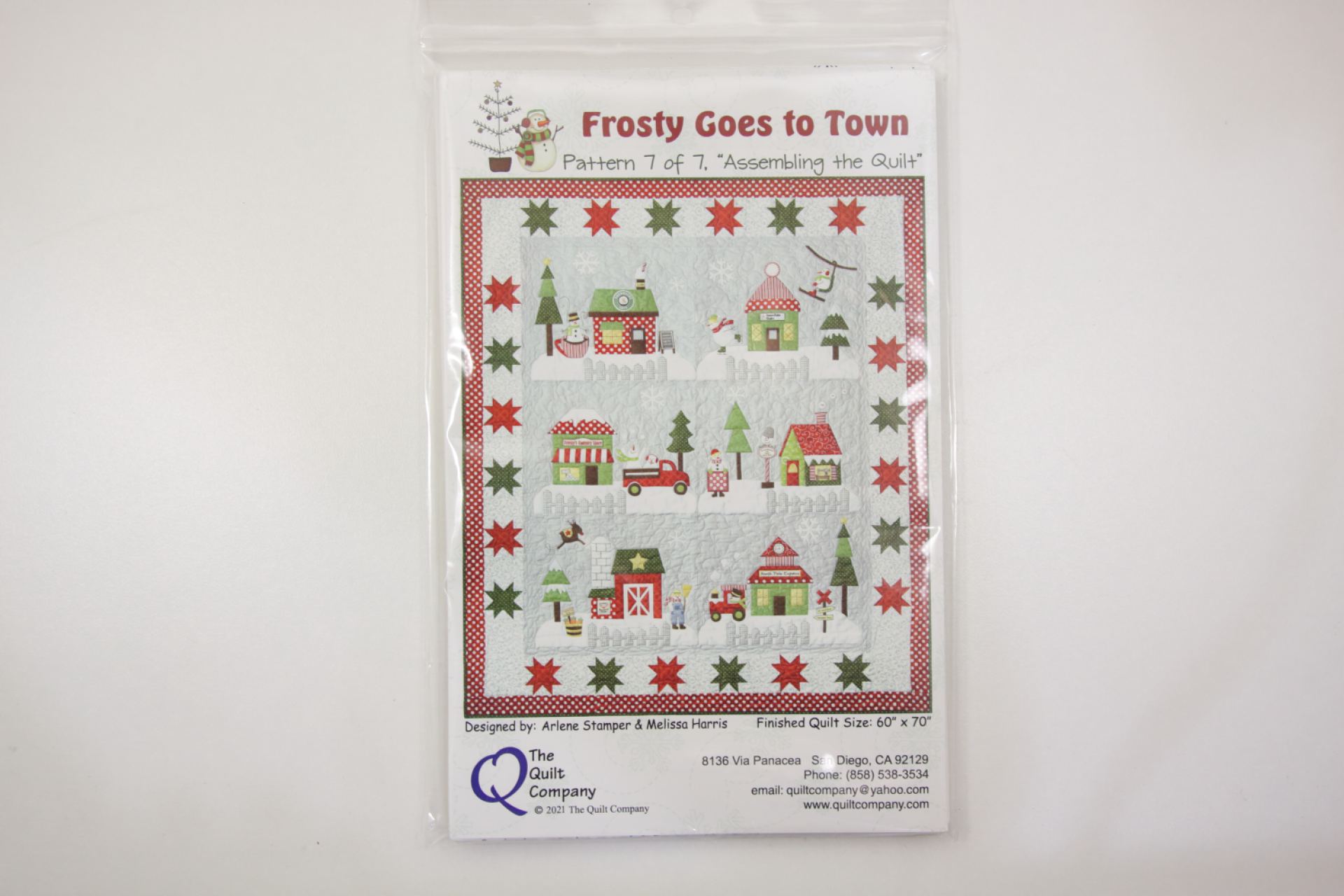 Quiltpatroon met applicatie-Frosty Goes