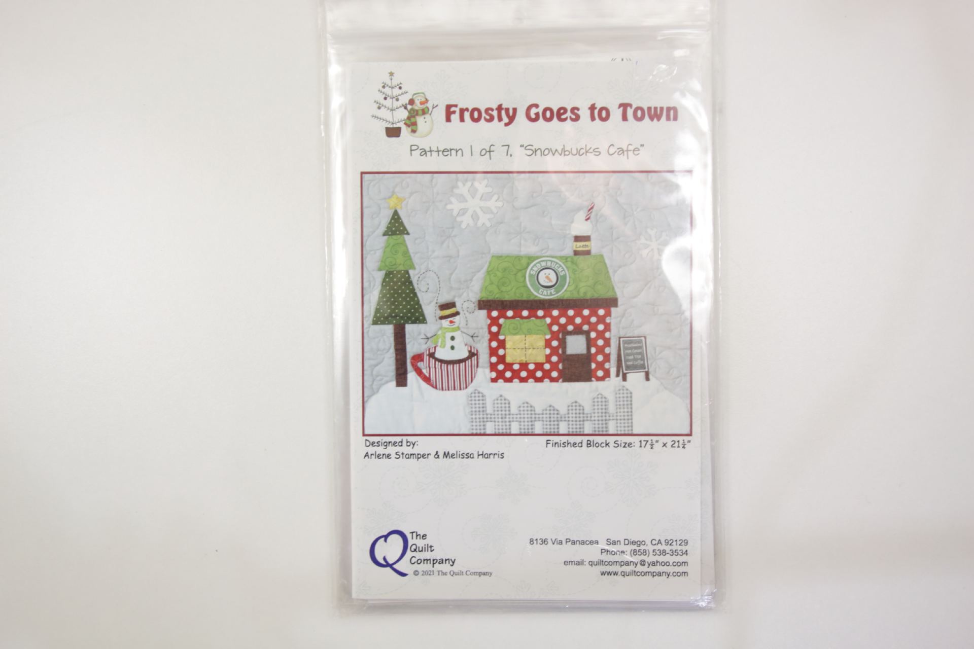 Quiltpatroon met applicatie-Frosty Goes