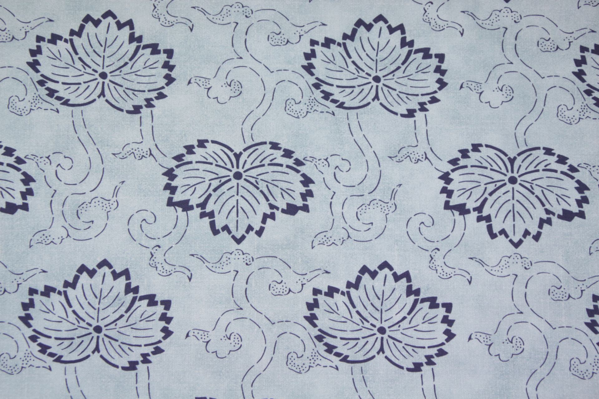 quiltstof-Licht jeansblauw met donkerbla
