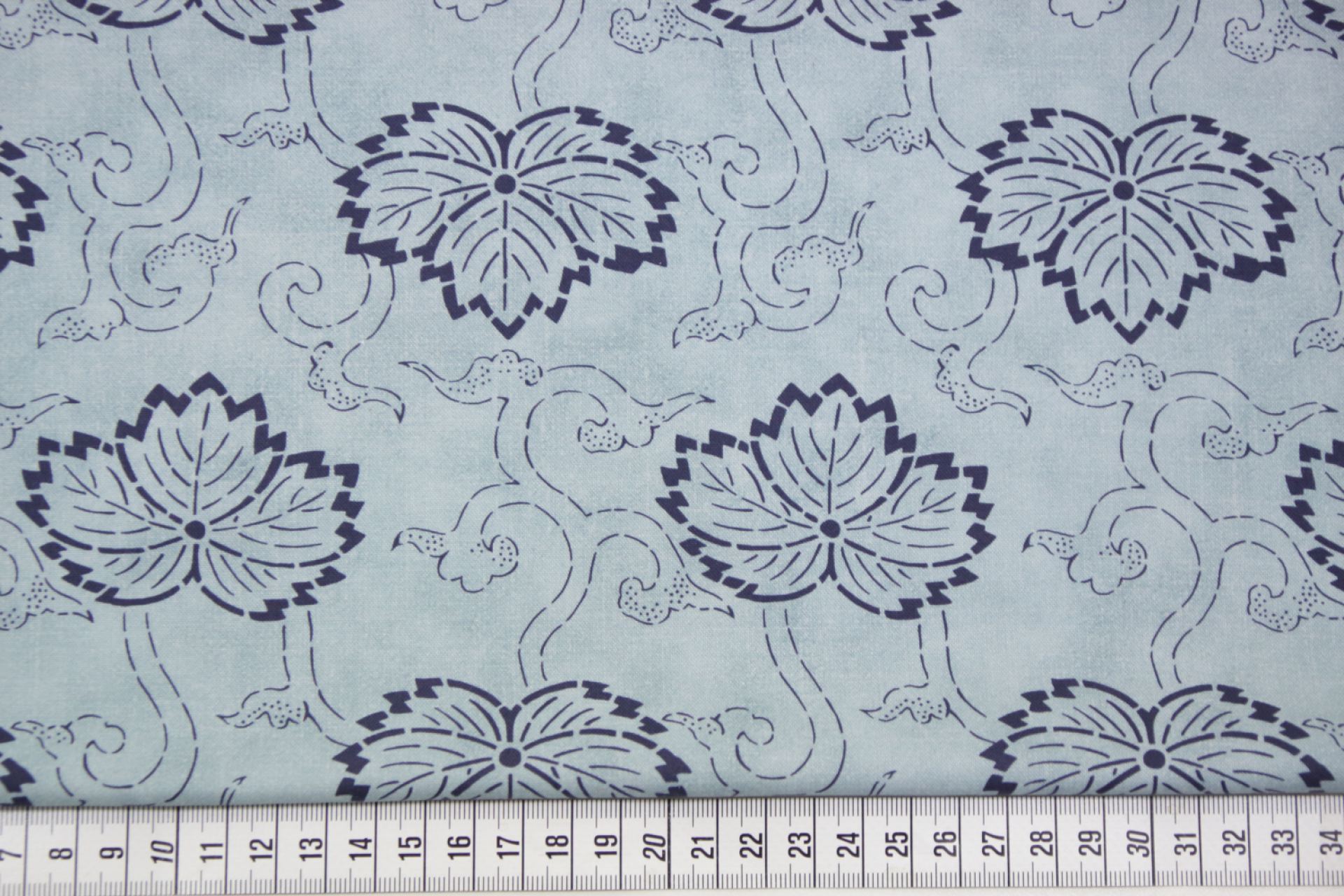 quiltstof-Licht jeansblauw met donkerbla