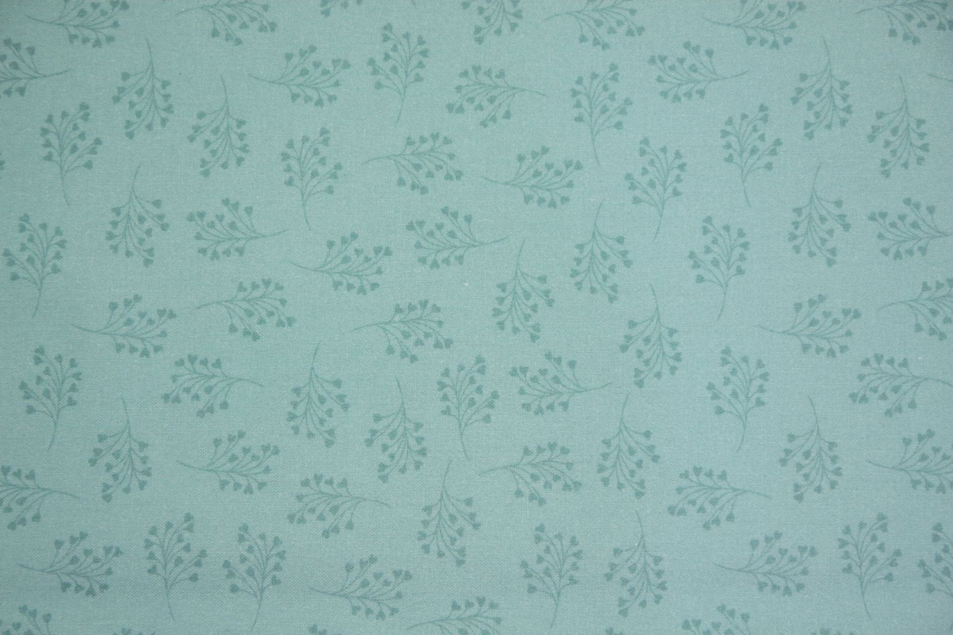 quiltstof-Zeeblauw met hartentakjes SF-D