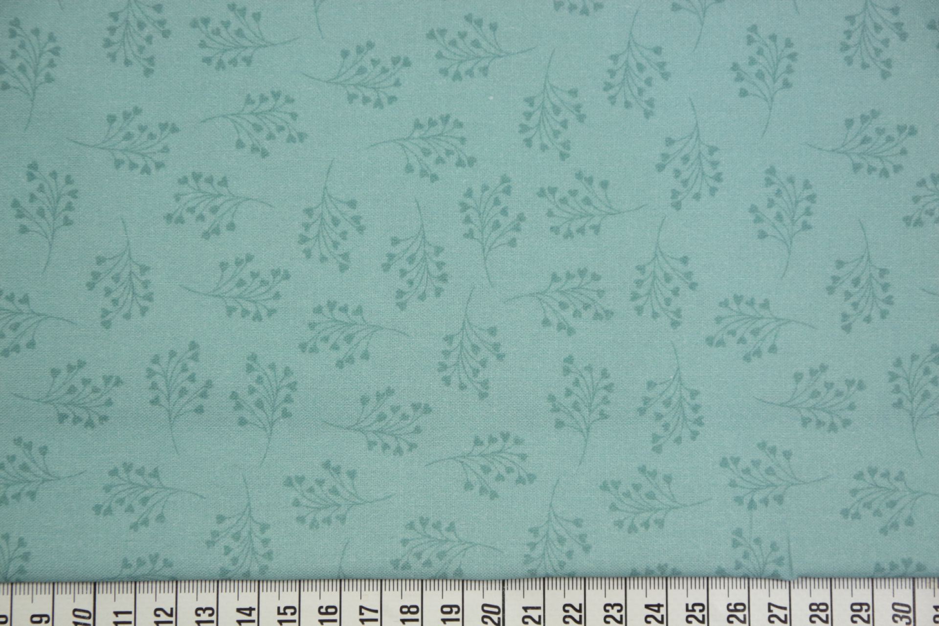 quiltstof-Zeeblauw met hartentakjes SF-D