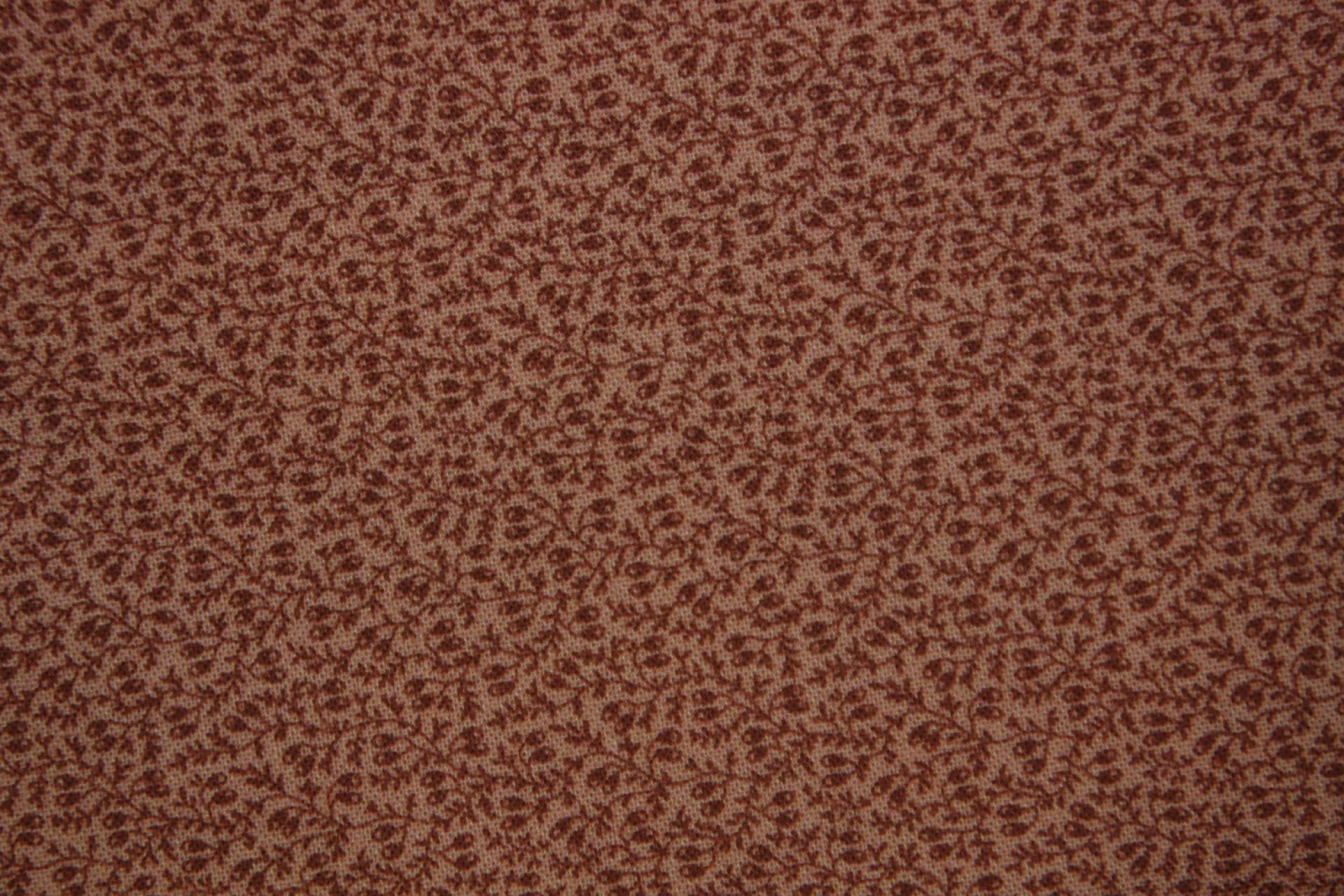 quiltstof-Oudroze met steenrode takjes-M