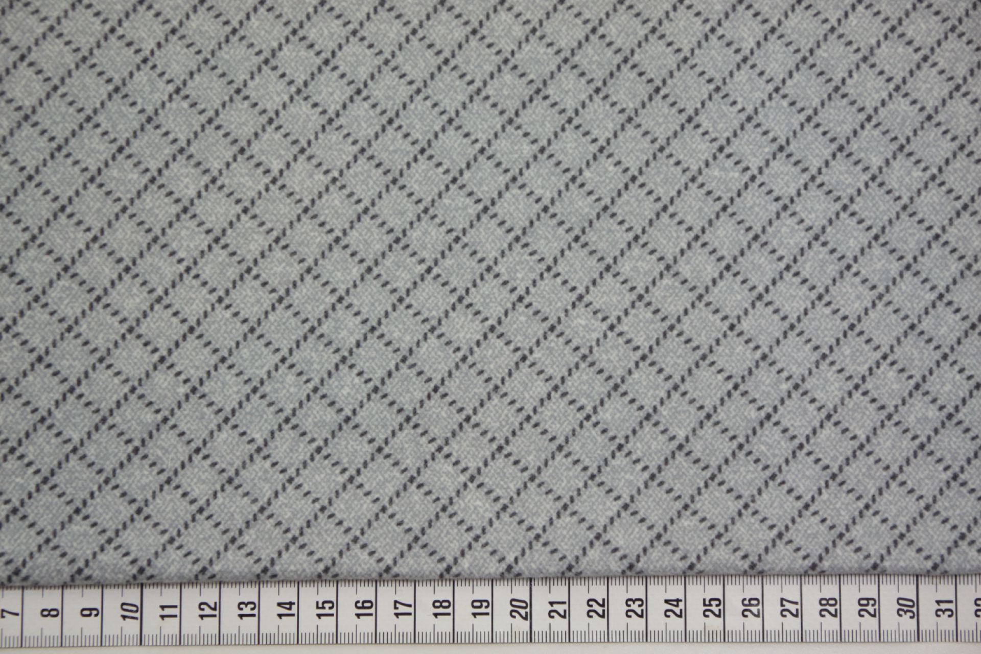 quiltstof-flanel-Grijsblauw met schuin r