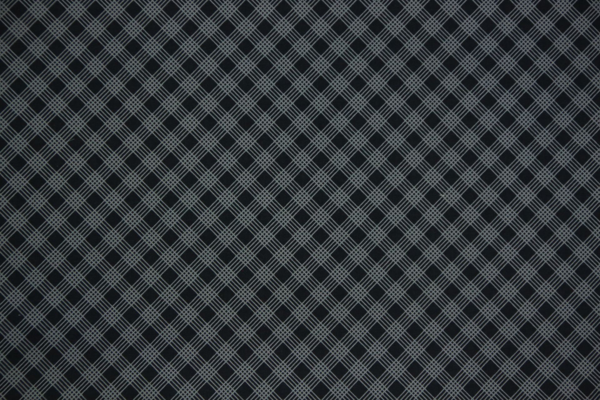 quiltstof-donkerblauw en ivoor geruit-Mo
