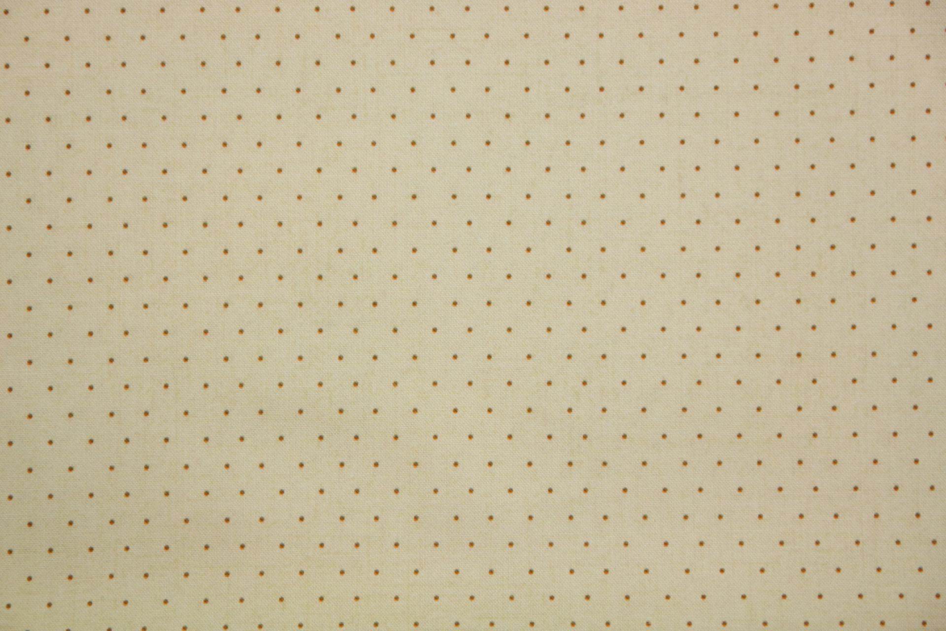 quiltstof-Ecru met roestbruin stipje-Mod