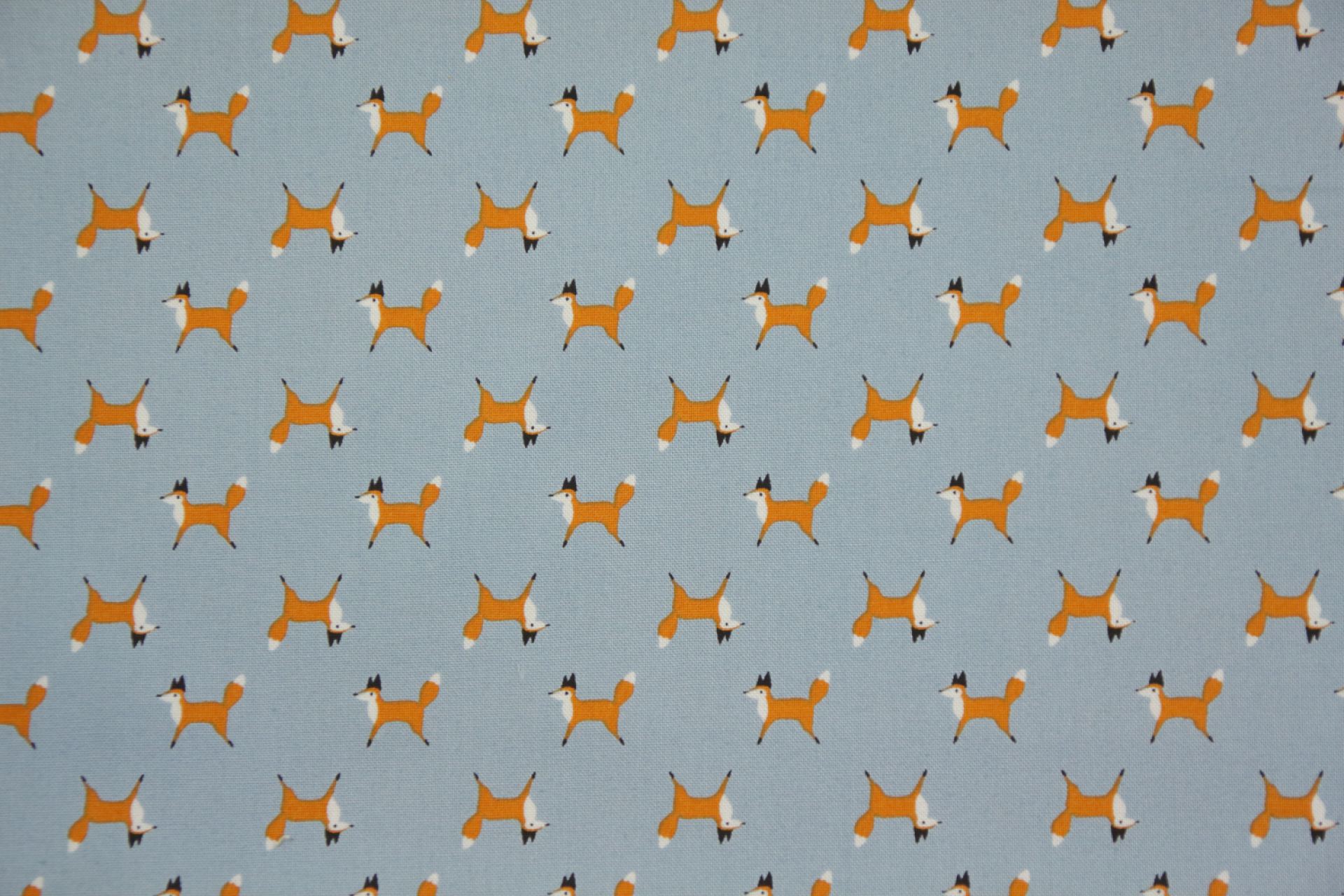 quiltstof-Grijsblauw met vosjes-Moda-Mod